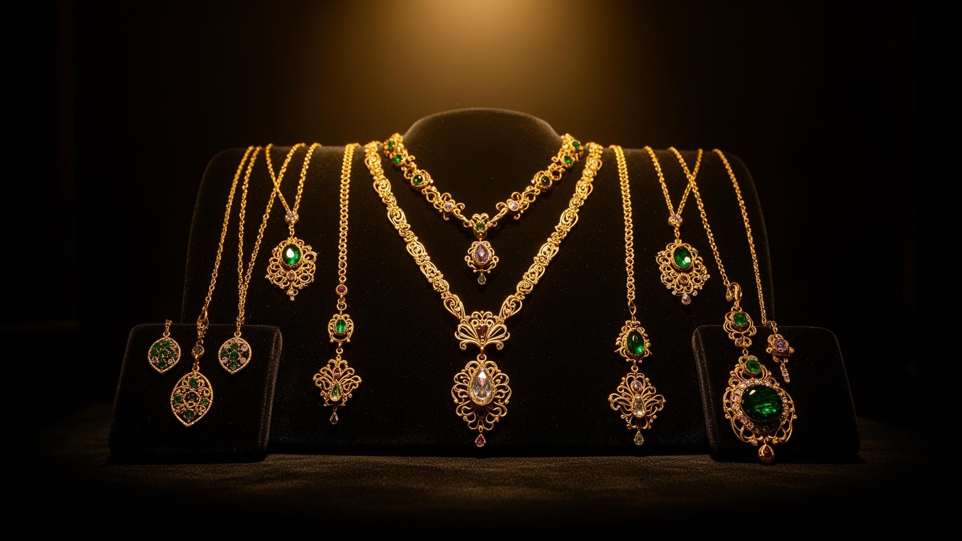 Ornate Gold Jewelry & Pendants